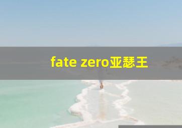 fate zero亚瑟王